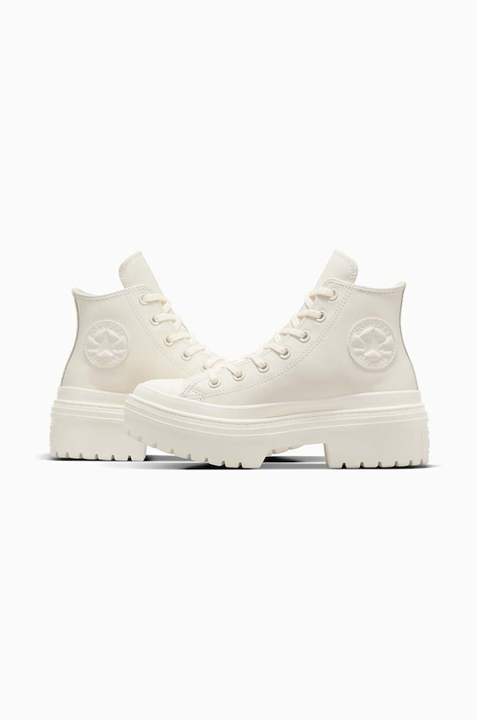 Kožené kecky Converse Chuck Taylor All Star Lugged Heel A10370C bílá