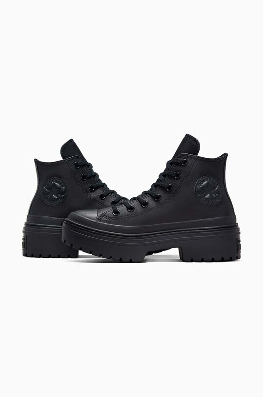 Шкіряні кеди Converse Chuck Taylor All Star Lugged Heel чорний A10369C