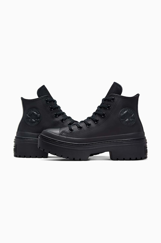 Converse tenisi de piele Chuck Taylor All Star Lugged Heel negru A10369C