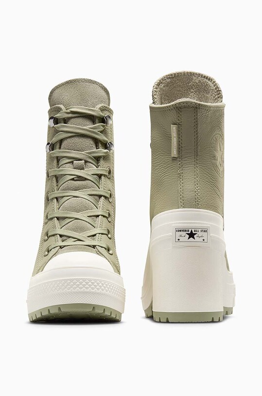 Взуття Шкіряні кеди Converse Chuck 70 De Luxe Heel Platform A10378C зелений