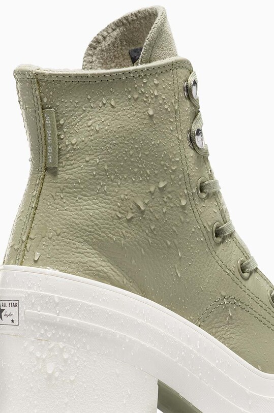 Шкіряні кеди Converse Chuck 70 De Luxe Heel Platform зелений A10378C