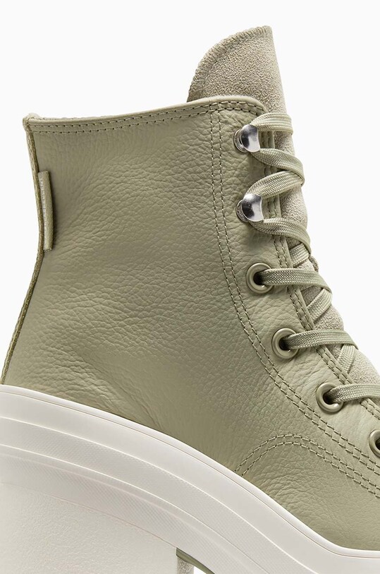 Шкіряні кеди Converse Chuck 70 De Luxe Heel Platform A10378C зелений