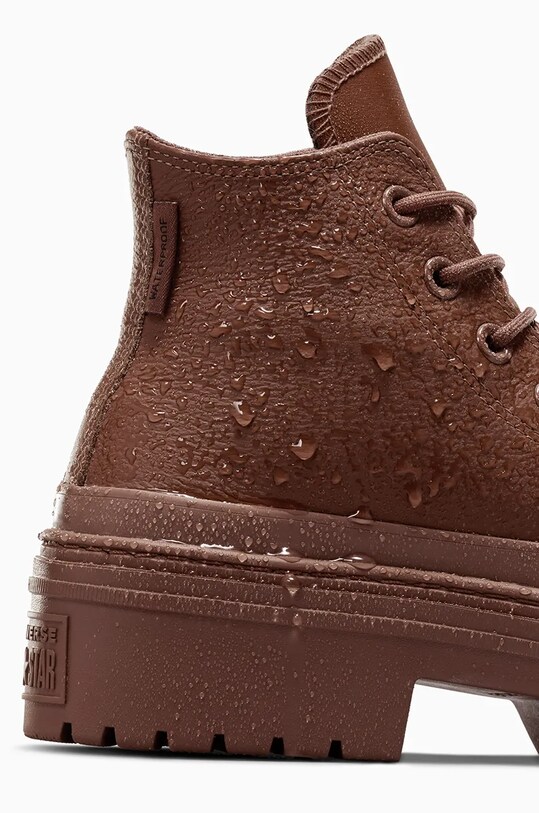 Кожени кецове Converse Chuck Taylor All Star Lugged Heel кафяв A11547C