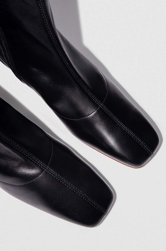 Încălțăminte By Far cizme de piele Este 16605.07.EBBLKL negru