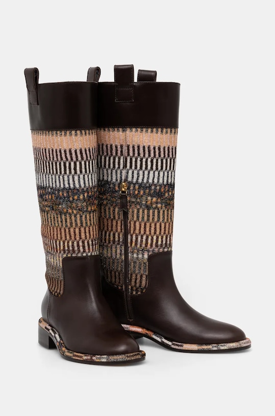 Boty Kozačky Missoni Clo MW67.044 hnědá