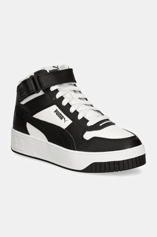 Sneakers boty Puma Carina Street Mid imitace kůže bílá 392337