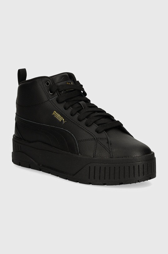 Кожаные кроссовки Puma Karmen II Mid имитация натуральной кожи чёрный 397459