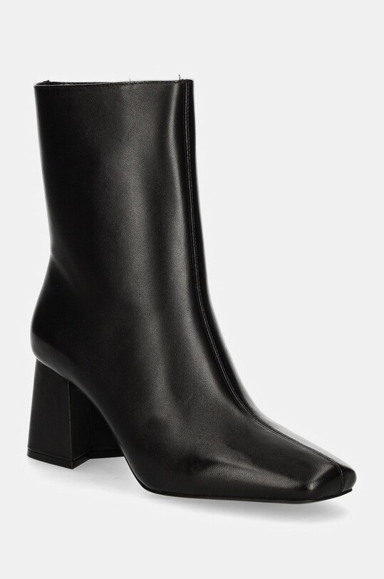 Kožne gležnjače HUGO Ariela zrnata koža crna 50531789.001