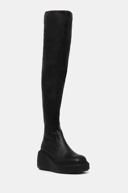 Kozačky HUGO Meghan platforma černá 50529883.001