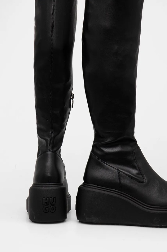 Kozačky HUGO Meghan černá 50529883.001