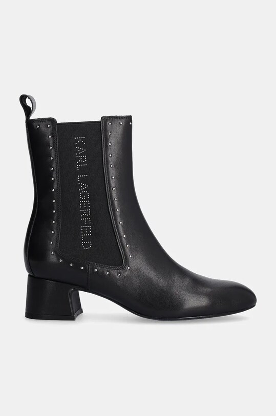 Шкіряні черевики Karl Lagerfeld BONNIE KL30364.000 чорний AW24