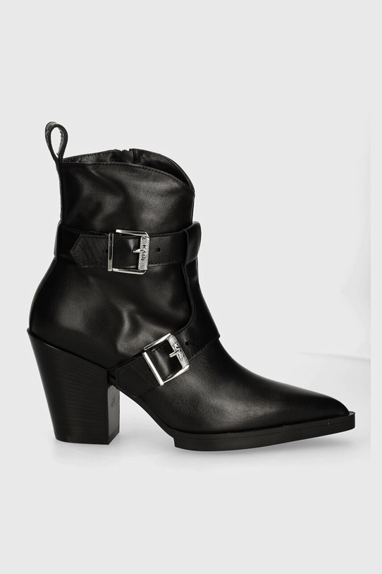 Кожаные полусапожки Karl Lagerfeld KOWBOY KL31254.000 чёрный AW24