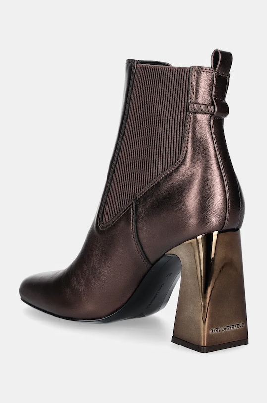 Încălțăminte Karl Lagerfeld ghete chelsea de piele ASTRA NOVA KL33160M.1BZ maro