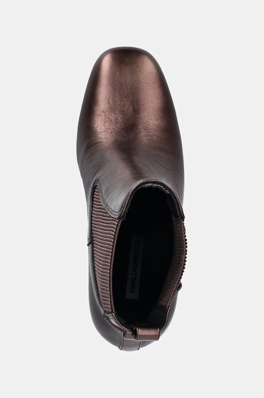 Karl Lagerfeld ghete chelsea de piele ASTRA NOVA maro KL33160M.1BZ