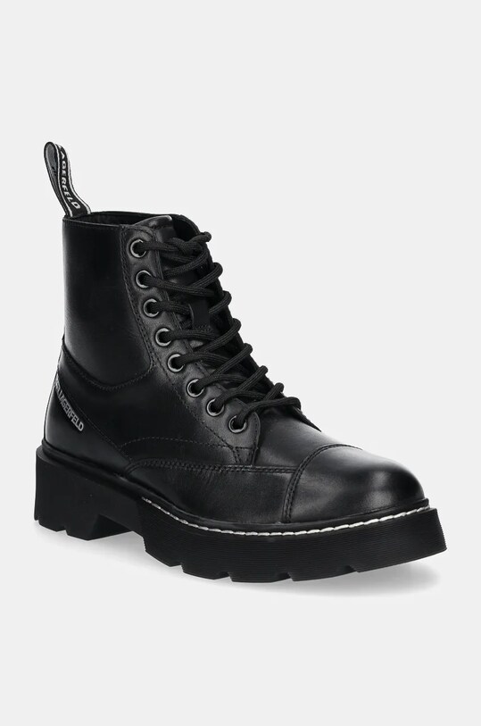 Шкіряні черевики Karl Lagerfeld KAMDEN без утеплення чорний KL40450.000
