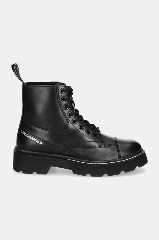 Шкіряні черевики Karl Lagerfeld KAMDEN KL40450.000 чорний AW24