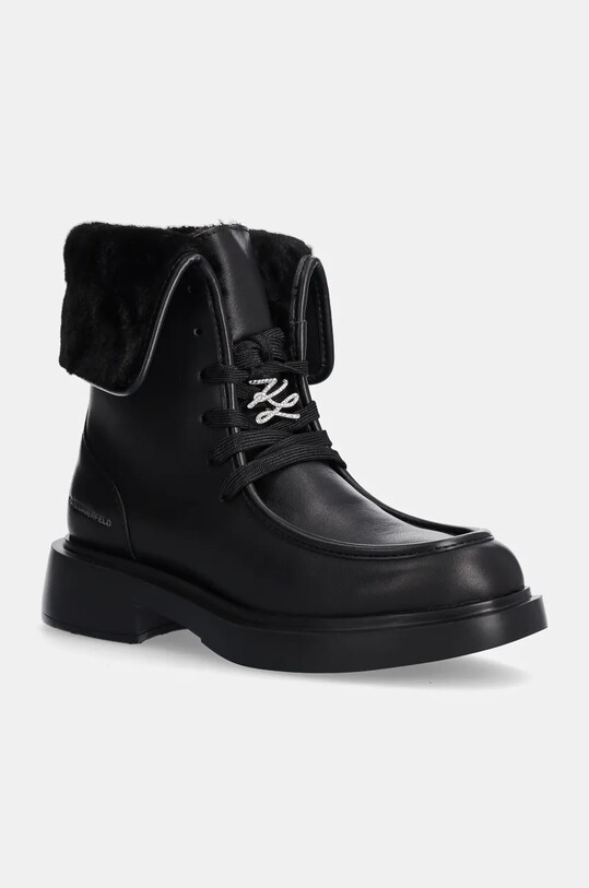 Karl Lagerfeld cizme de piele MACIE usor izolat negru KL41254.000