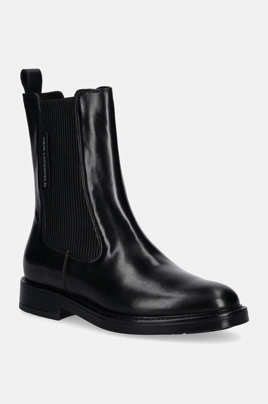 Кожаные полусапоги Karl Lagerfeld BLAKE без утепления чёрный KL41460.000