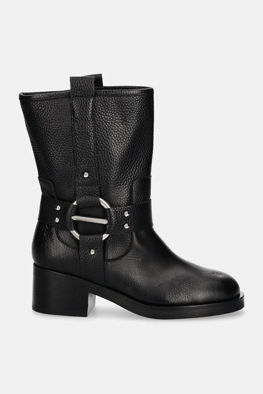 Karl Lagerfeld botki skórzane BROOKLYN KL41770.100 czarny AW24