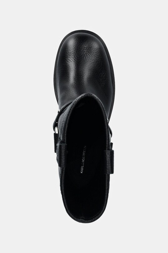 Шкіряні черевики Karl Lagerfeld BROOKLYN чорний KL41770.100