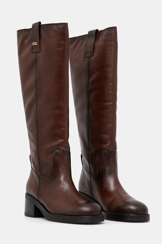 Обувь Кожаные сапоги Karl Lagerfeld BROOKLYN KL41790.044 коричневый