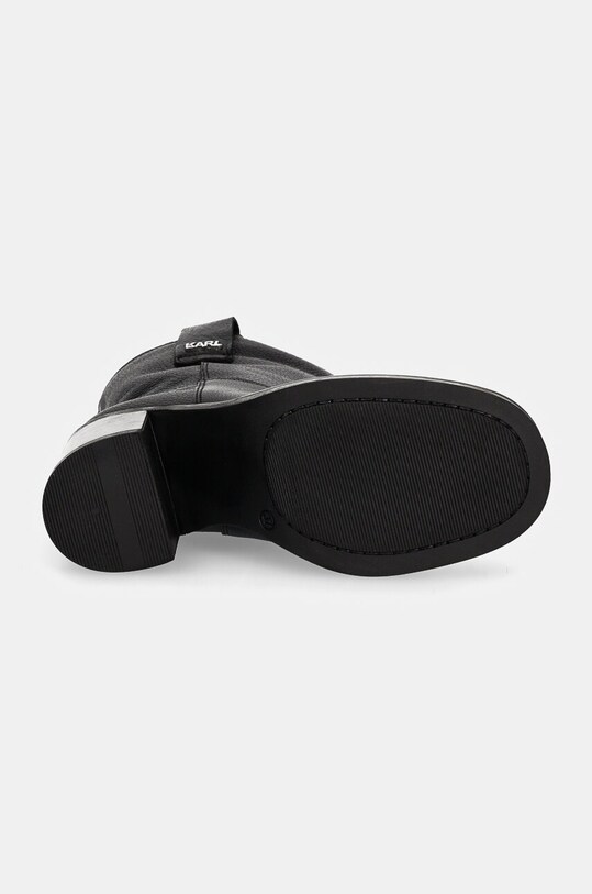 Kožené členkové topánky Karl Lagerfeld BROOKLYN KL41874.100 čierna