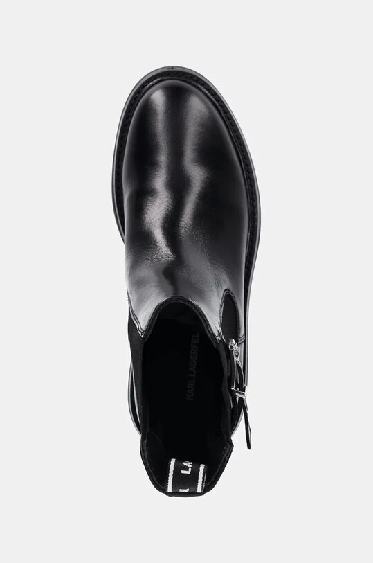 Шкіряні черевики Karl Lagerfeld BURLY BIKER чорний KL43460.000