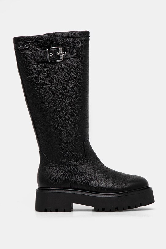Kožené čižmy Karl Lagerfeld BURLY BIKER KL43490W.100 čierna AW24