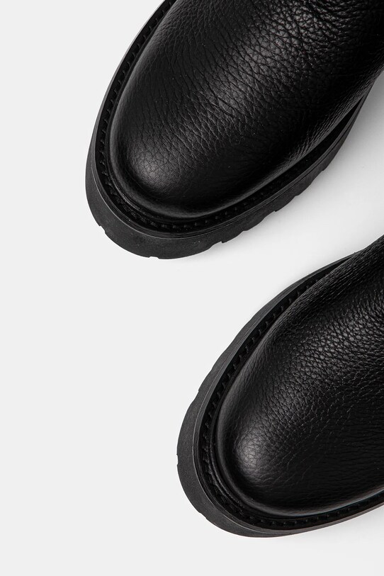 Kožené čižmy Karl Lagerfeld BURLY BIKER čierna KL43490W.100