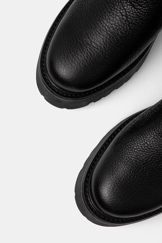 Δερμάτινες μπότες Karl Lagerfeld BURLY BIKER μαύρο KL43490W.100