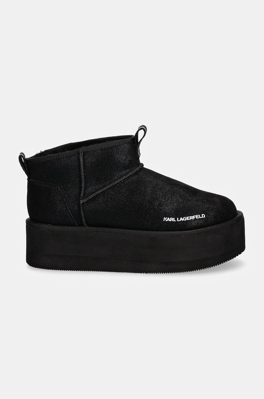 Karl Lagerfeld cizme de zapada din piele intoarsa THERMO KL48522S.5S0 negru AW24