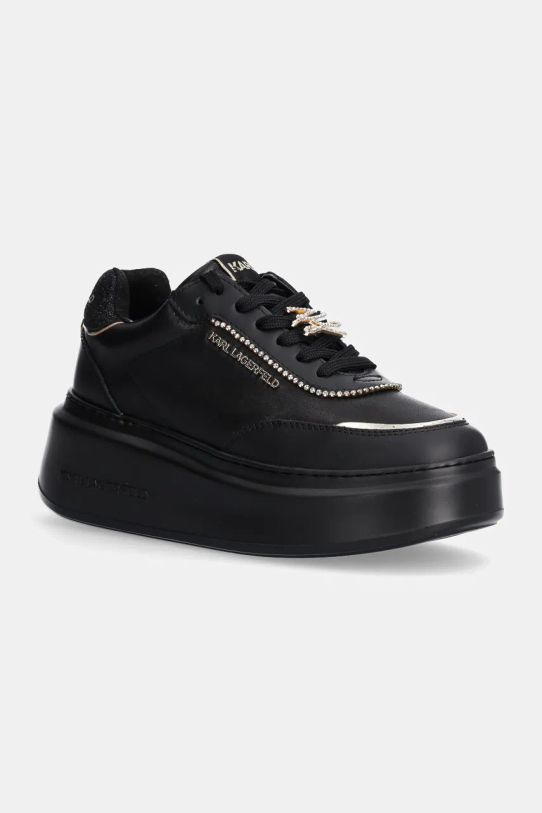 Karl Lagerfeld sneakersy skórzane ANAKAPRI Planet friendly czarny KL63519F.00G