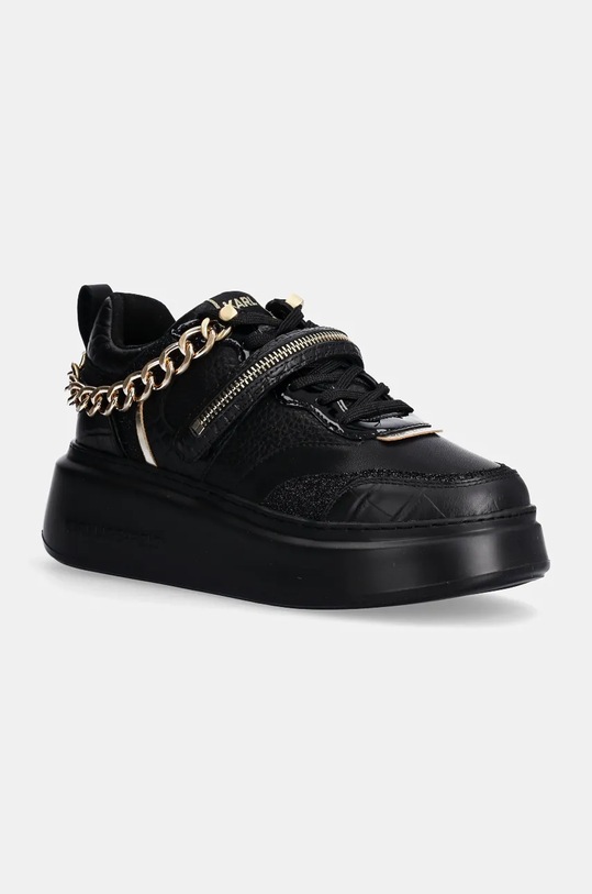 Кожаные кроссовки Karl Lagerfeld ANAKAPRI платформа чёрный KL63543.00G