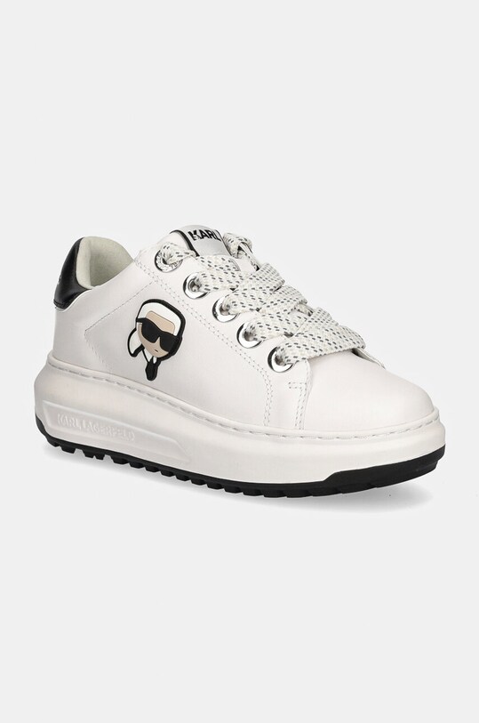 Karl Lagerfeld sneakers din piele KAPRI Planet friendly alb KL67530.011