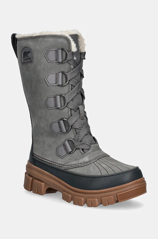 Sorel cizme de zapada din piele intoarsa TORINO V TALL WP OUTDRY izolat gri 2106691052
