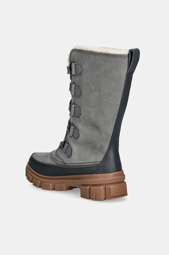 Încălțăminte Sorel cizme de zapada din piele intoarsa TORINO V TALL WP OUTDRY 2106691052 gri