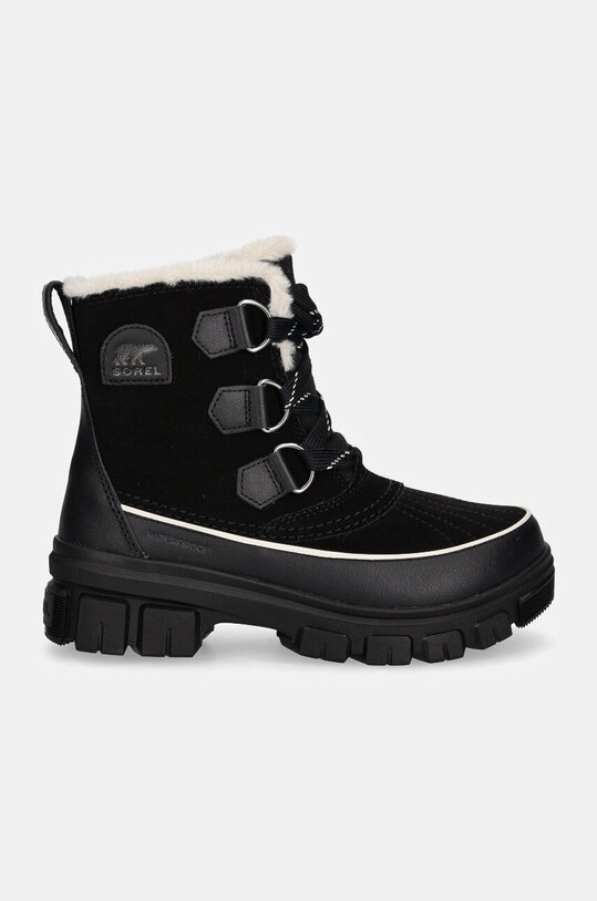 Шкіряні черевики Sorel TORINO V WP OUTDRY 2106701010 чорний AW24