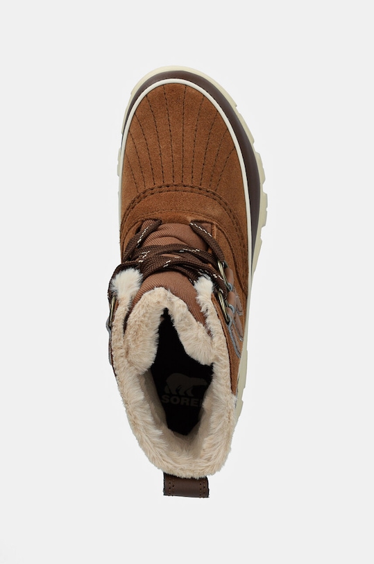 Sorel śniegowce skórzane TORINO V WP OUTDRY brązowy 2106701242