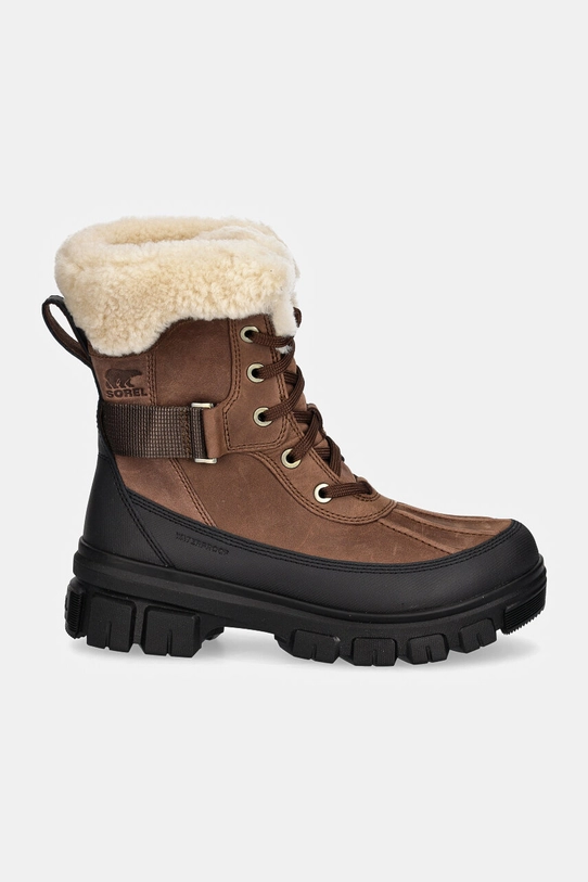 Кожаные сапоги Sorel TORINO V PARC WP OUTDRY 2106721256 коричневый AW24