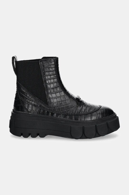 Sorel cizme de piele CARIBOU X BOOT CHELSEA W 2048441012 negru AW24
