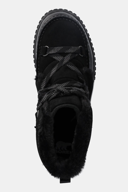 Sorel śniegowce skórzane ONA AVE ALPINE BOOT WP czarny 2088311010