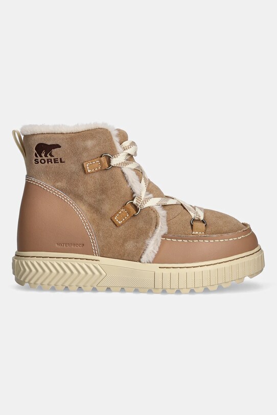 Sorel cizme de zapada din piele intoarsa ONA AVE ALPINE BOOT WP 2088311226 maro AW24