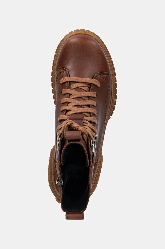 Sorel workery skórzane ONA AVE BOOT LACE WP brązowy 2102151242
