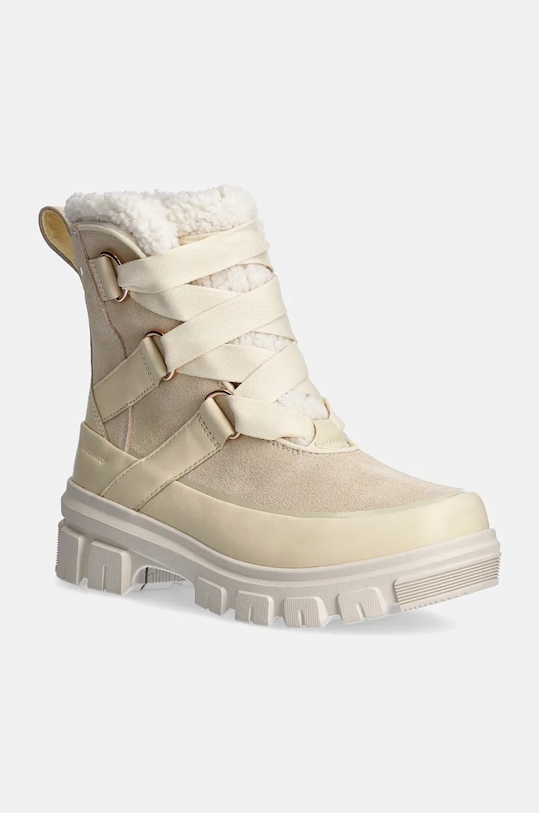 Kožené členkové topánky Sorel TORINO V RESORT WP OUTDR semišová koža béžová 2106711292