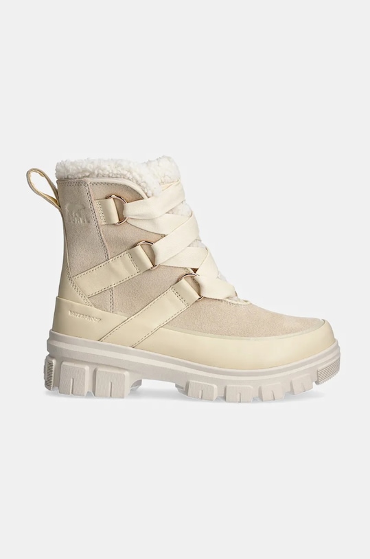 Kožené členkové topánky Sorel TORINO V RESORT WP OUTDR 2106711292 béžová AW24