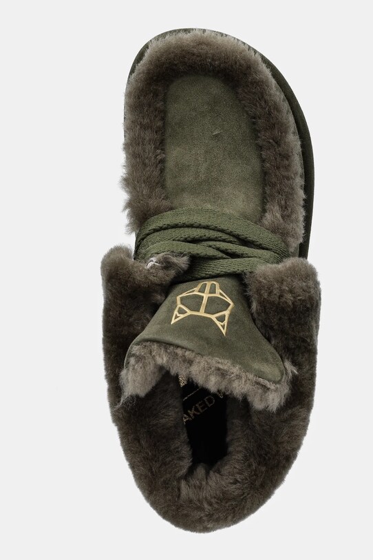 Замшеві чоботи Naked Wolfe Bambi зелений Bambi.Dark.Olive