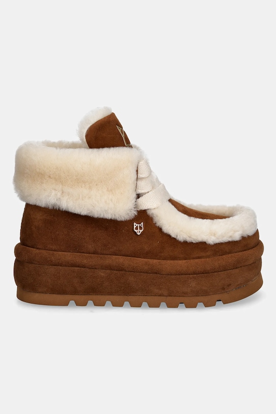 Naked Wolfe cizme de zapada din piele intoarsa Bambi Bambi.Tan maro AW24