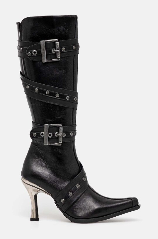 New Rock kozaki skórzane ITALI NEGRO + MALICIA TACON CARIBE ACERO M.9029.C10 czarny AW24