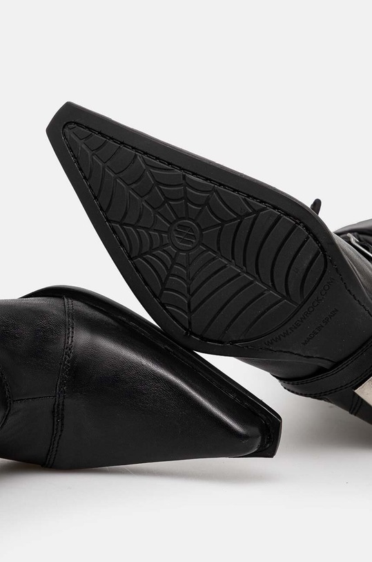 New Rock cizme de piele ITALI NEGRO FINO + MALICIA TACON CARIBE ACERO M.9373.S8 negru