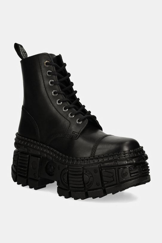 New Rock bocanci de piele CRUST NEGRO + TANK CASCO NEGRO